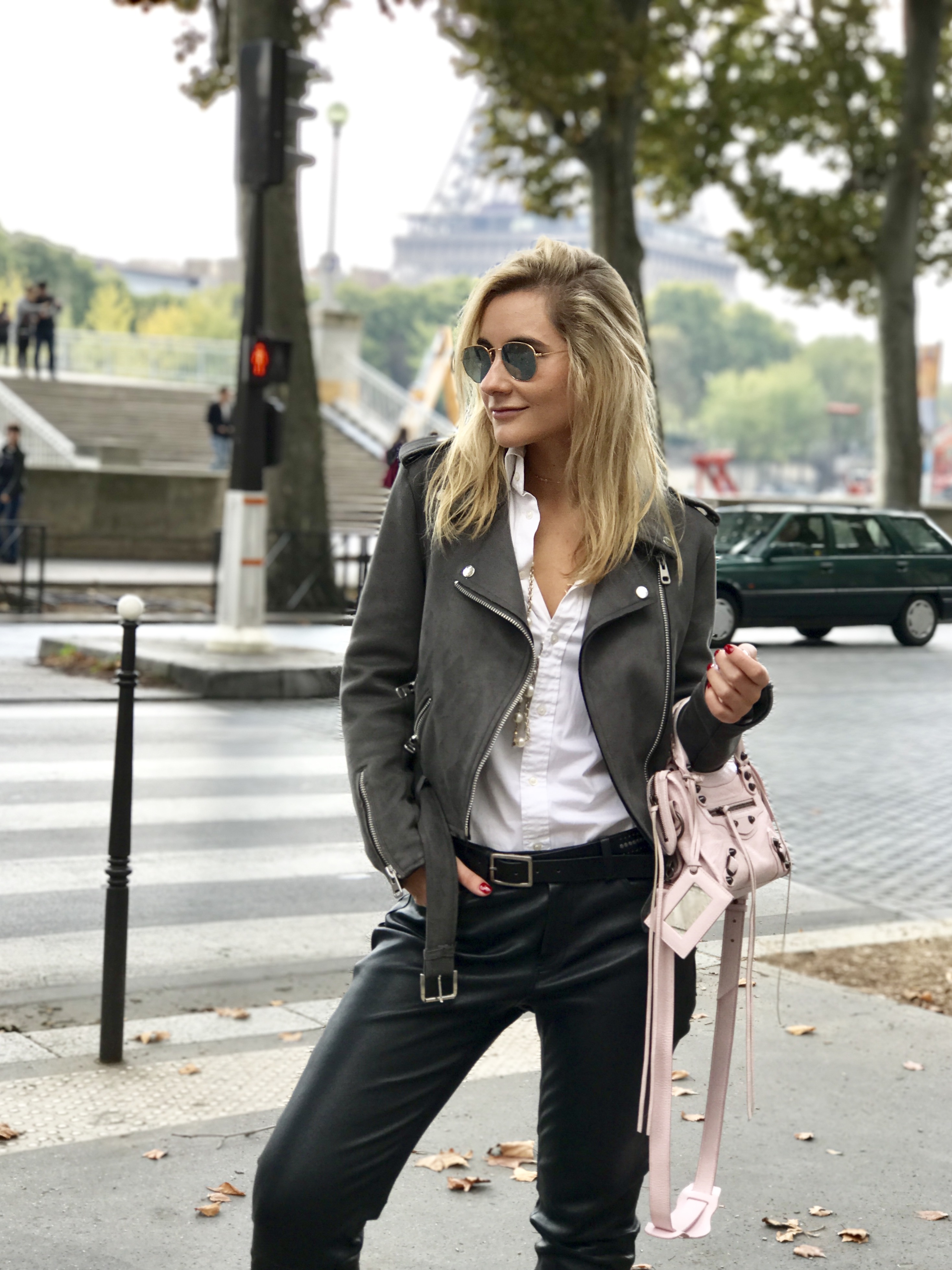 pantalon en cuir, look, camille et les garçons, blog mode