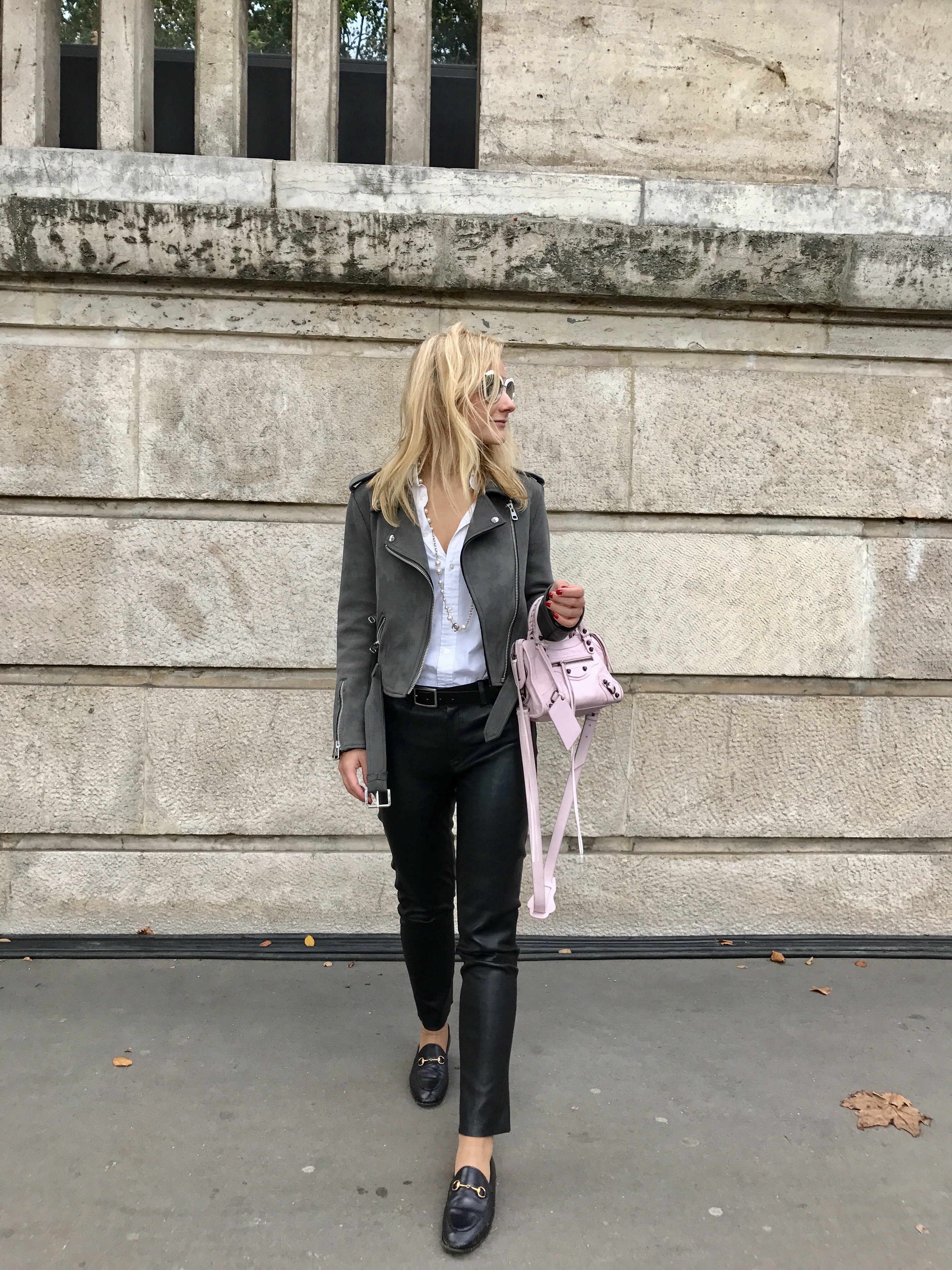 pantalon en cuir, look, camille et les garçons, blog mode